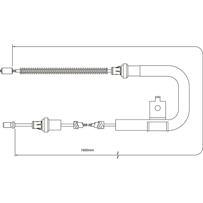 Apec Brake Cable Rear Fits Nissan Micra