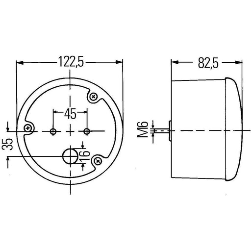 Hella Tail Light Halogen 24/12V 2SA 964 169-091 Hella  - Dynamic Drive