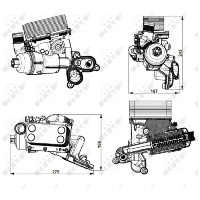 NRF Oil Cooler fits Vauxhall Vivaro Nissan Primastar Qashqai / Qashqai +2 X-tra