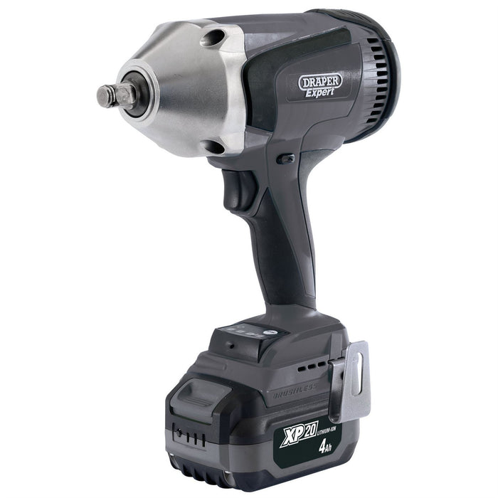 Draper XP20 20V Brushless High-Torque Impact Wrench, 1/2" Sq. Dr., 1000Nm, 2 x 4 Draper  - Dynamic Drive