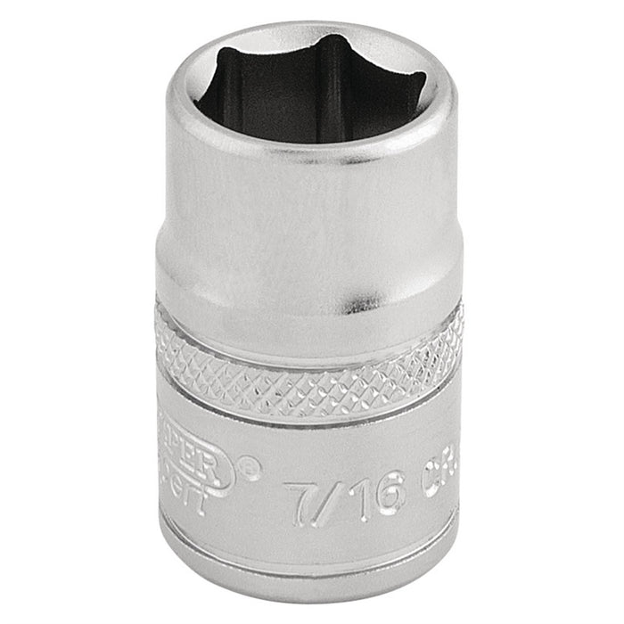 Draper 6 Point Imperial Socket, 3/8" Sq. Dr., 7/16" 16551 Draper  - Dynamic Drive