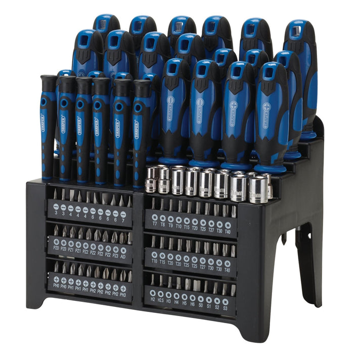 Draper Screwdriver and Bit Set, Blue (103 Piece) 28001