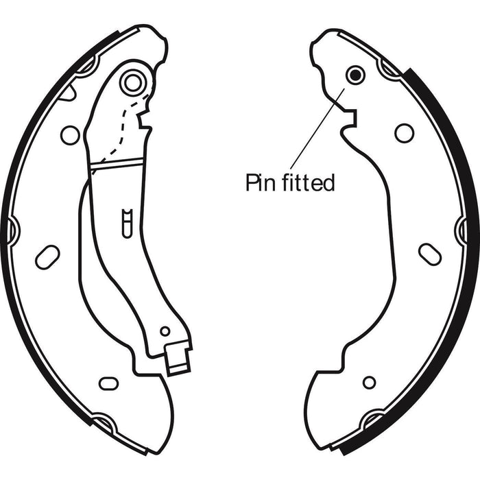 Apec Brake Shoe Rear Fits Ford Transit