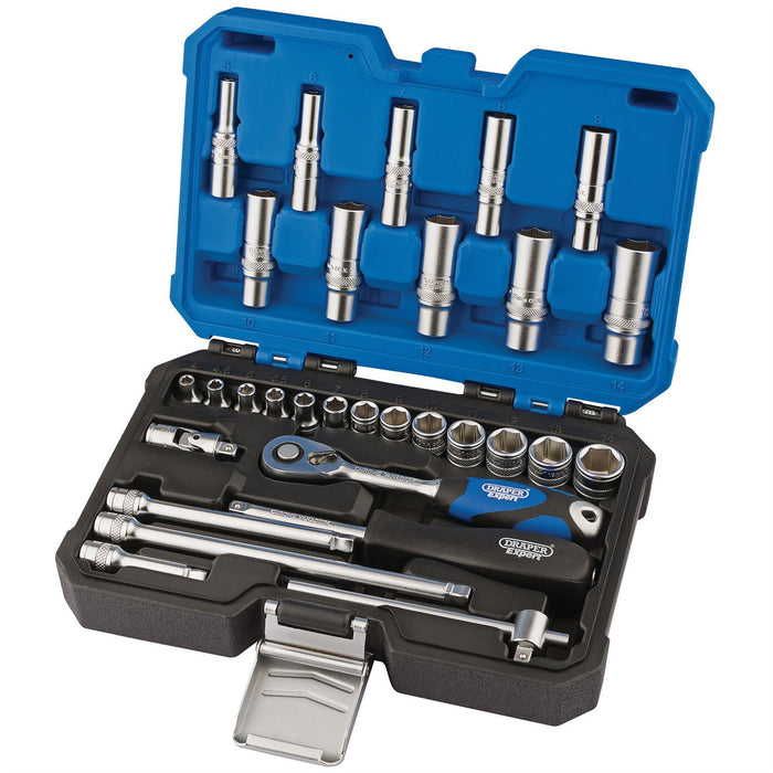 Draper Metric Socket Set, 1/4" Sq. Dr. (30 Piece) 16444 Draper  - Dynamic Drive