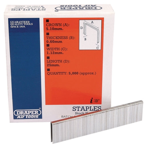 Draper Staples, 25mm (5000) 59839 Draper  - Dynamic Drive