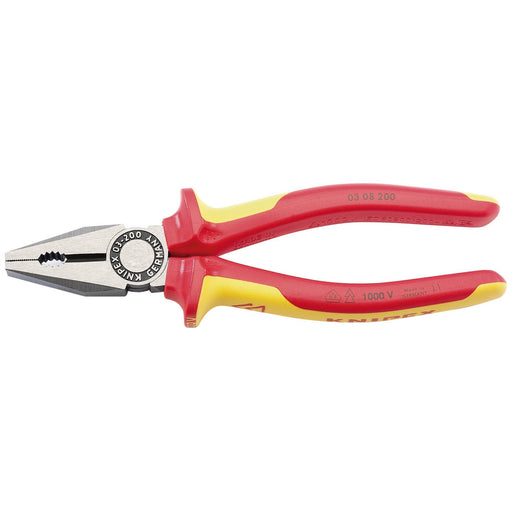 Draper Knipex 03 08 200UKSBE VDE Fully Insulated Combination Pliers, 200mm 31920 Draper  - Dynamic Drive