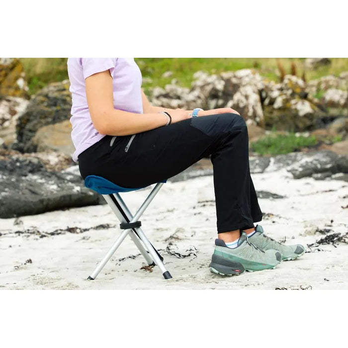 Vango Balmoral Aluminium Stool Std Mykonos Blue Chair Vango  - Dynamic Drive