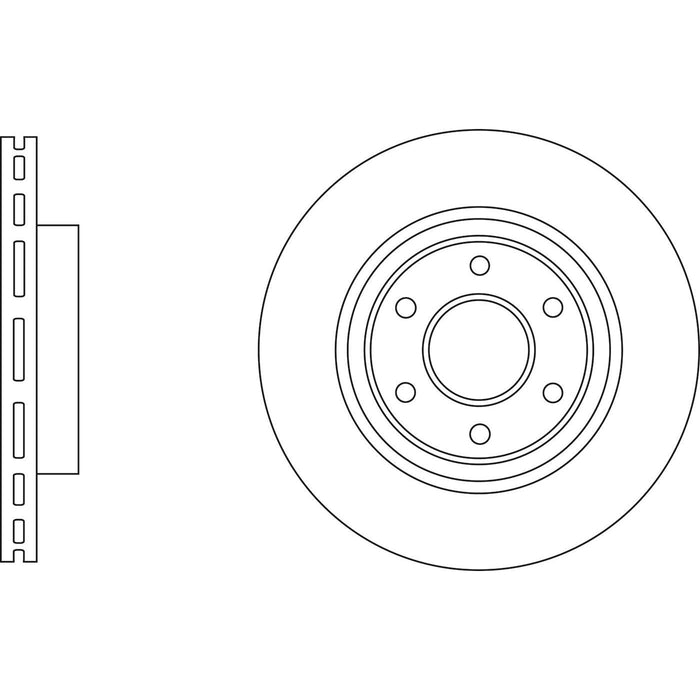 Genuine APEC Front Brake Disc & Pads Set Vented for Nissan Navara