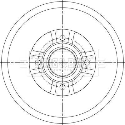 Genuine Borg & Beck Brake Drum fits Dokker Captur 0613 BBR7254 Borg & Beck  - Dynamic Drive