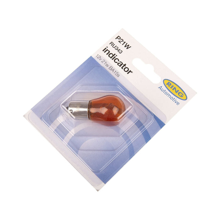 Ring Automotive RU343 12V 21W Ba15S Scc Indicator (Amber)