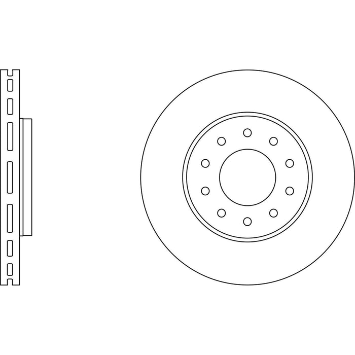 Apec Brake Disc Front Fits Renault Mascott Maxity