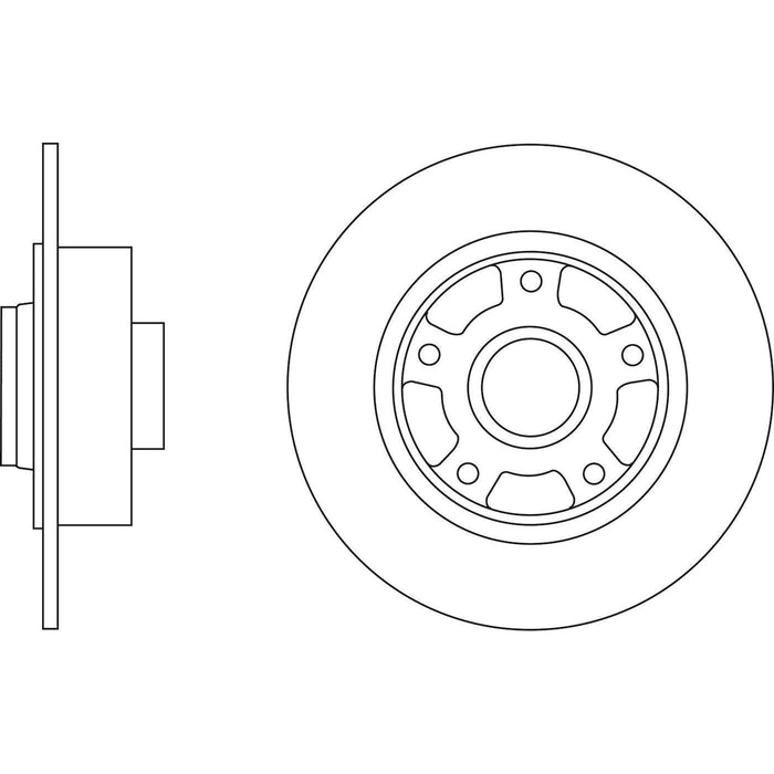 Apec Brake Disc Rear Fits Renault Clio Megane Scenic With Abs Ring Bearing