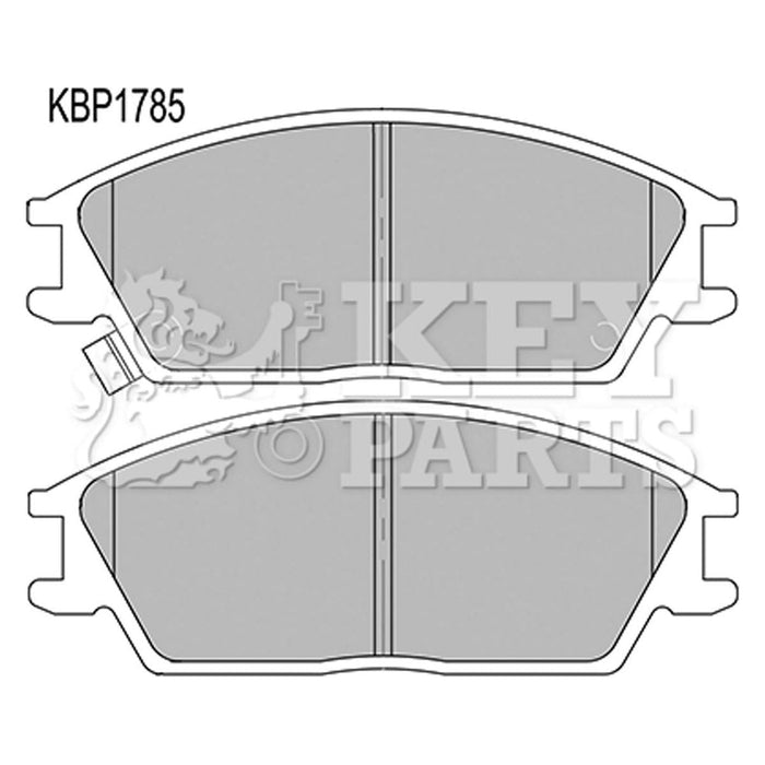 Genuine Key Parts KBP1785 Front Brake Pads-Includes Wear Indicators (Akebono)