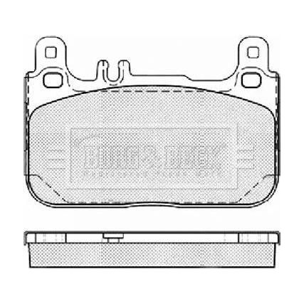 Genuine Borg & Beck Rear Brake Pads fits Merc S Class 16wheels 0513 BBP2461 Borg & Beck  - Dynamic Drive