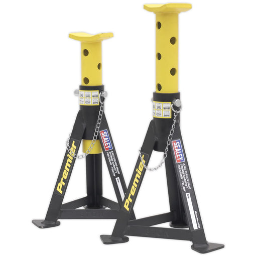 Sealey AXLe Stands (Pair) 3 Tonne Capacity per Stand Yellow AS3Y Sealey  - Dynamic Drive