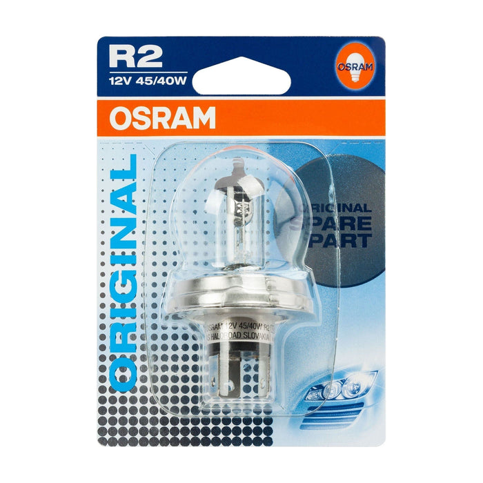 Osram Original 12V R2 halogen headlamp bulb 64183-01B in single blister,Yellow