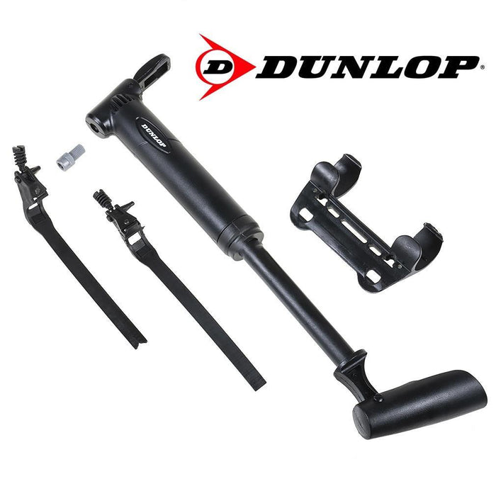 Bike Hand Pump Dunlop One Way Mini 7Inch Portable Air Tyre Inflator Clip Dual Dunlop  - Dynamic Drive