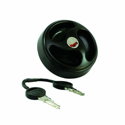 Black Lockable Water Tank Filler Cap with Keys - ES2150 - Caravan / Motorhome UK Camping And Leisure