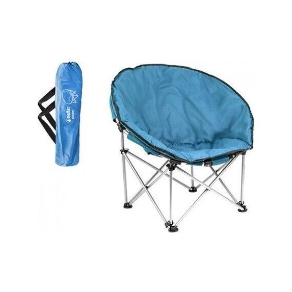 Blue Adult Bucket Camping Chair Padded High Back Folding Orca Moon Chair & Bag Summit  - Dynamic Drive