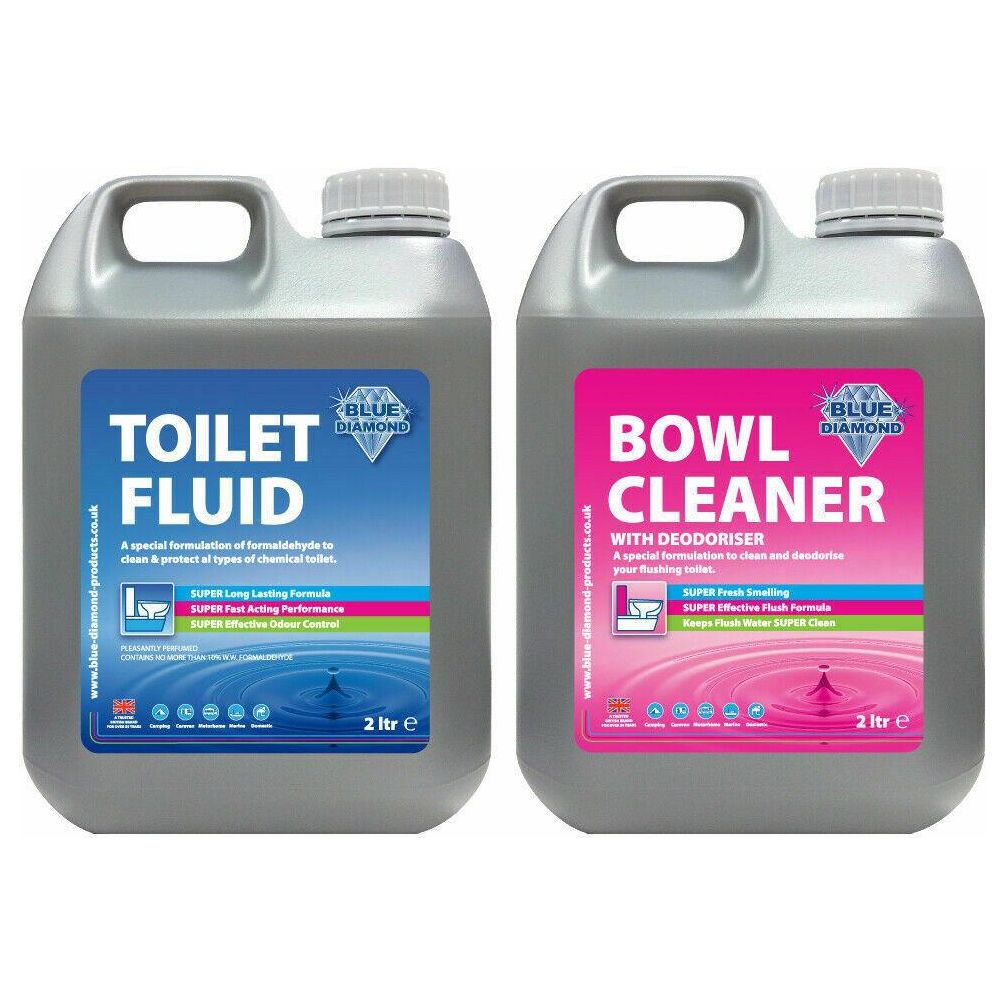 Blue Diamond Twin Pack 2 Litre Chemical Toilet Fluid Blue Diamond  - Dynamic Drive