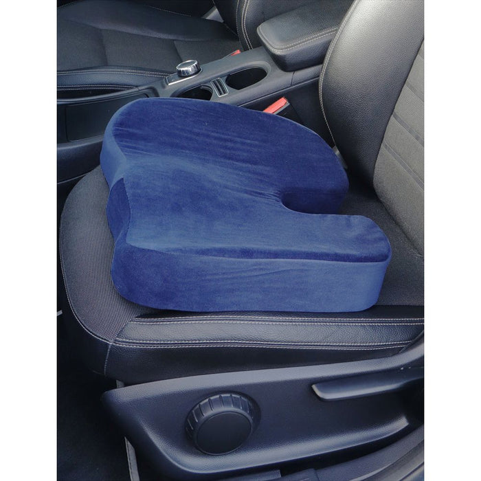 Blue Spin, Coccyx & Back Support Pressure Relieve Memory Foam Car Seat Cushion Streetwize  - Dynamic Drive