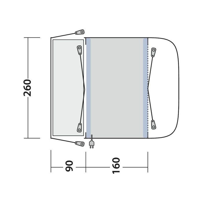 Outwell Newburg 160 Air Drive-Away Campervan Air Awning 175-200cm Outwell  - Dynamic Drive