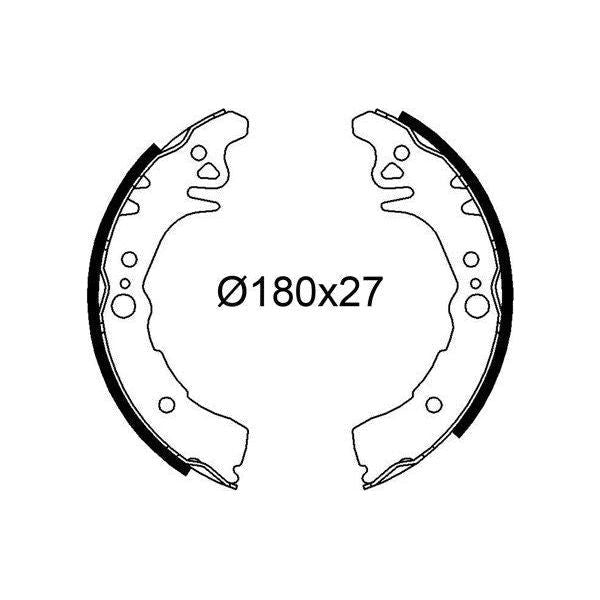 Valeo Drum Brake Shoes 564242 Automotive Part fits Toyota Valeo  - Dynamic Drive