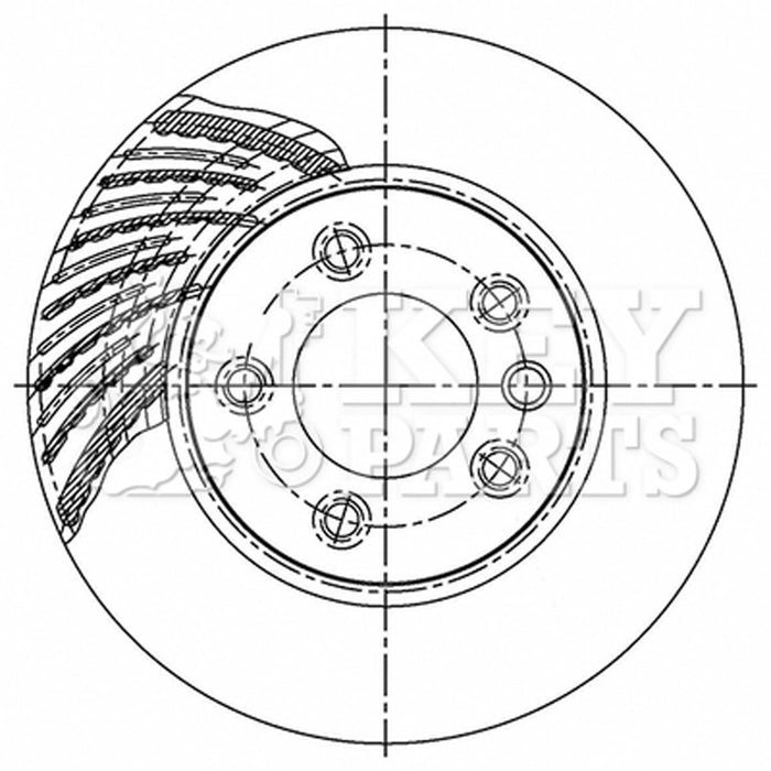 Genuine Key Parts Rear Brake Disc Single KBD5756S