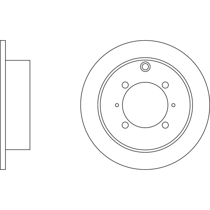 Genuine APEC Rear Brake Discs & Pads Set Solid for Mitsubishi Space Wagon