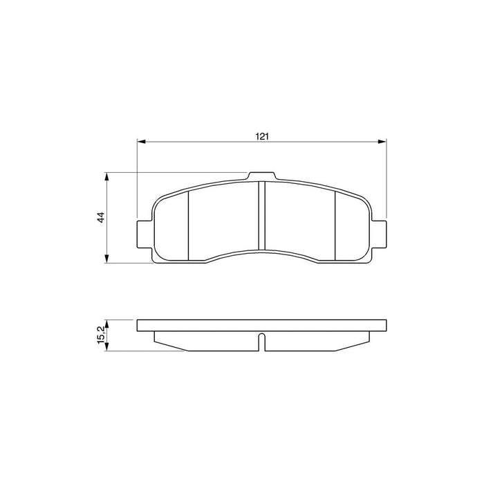 Genuine Bosch Brake Pad Set Bp573 fits Nissan Micra - 1.0 - 00-03 0986461122