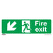 Sealey Safe Conditions Safety Sign Fire Exit (Down Left) Rigid Plastic Sealey  - Dynamic Drive