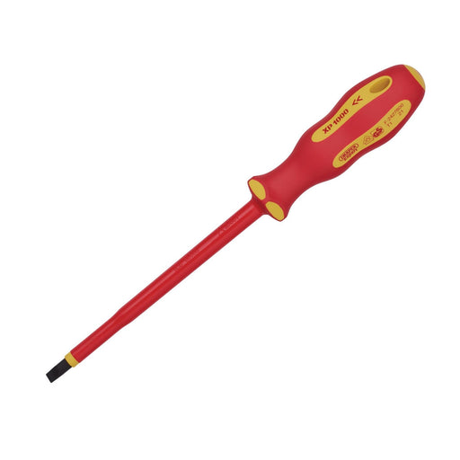 Draper XP1000 VDE Plain Slot Screwdriver, 6.5 x 150mm 64422 Draper  - Dynamic Drive