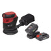 Sealey Cordless Orbital Palm Sander Kit125mm 20V SV20 Series 2 Batteries Sealey  - Dynamic Drive