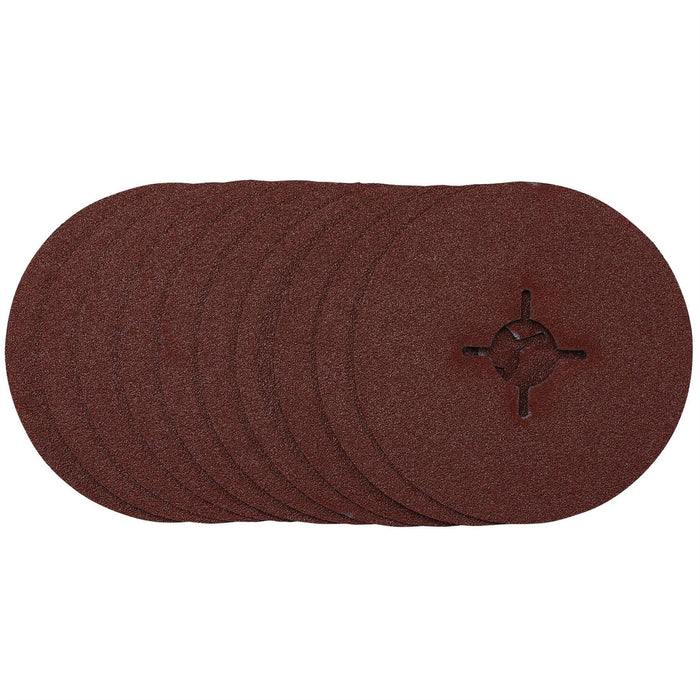 Draper Fibre Sanding Discs, 115mm, 60 Grit, (Pack of 10) 68493 Draper  - Dynamic Drive