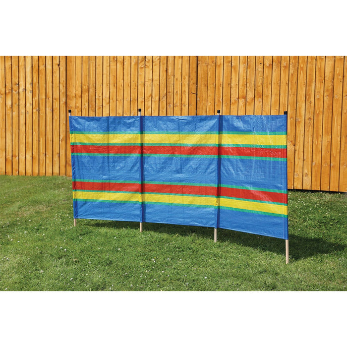 4 Pole Multicoloured Polythene Windbreak 1440 Quest  - Dynamic Drive