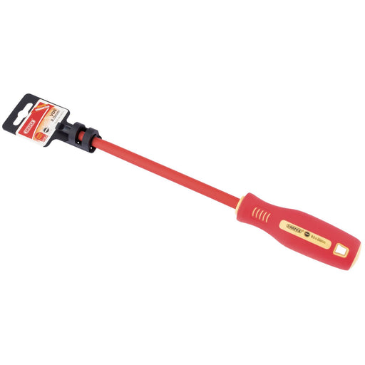 Draper Fully Insulated Plain Slot Screwdriver, 8 x 200mm (Display Packed) 54272 Draper  - Dynamic Drive