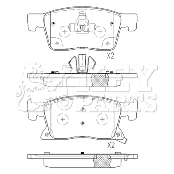 Genuine Key Parts Rear Brake Pads KBP2568