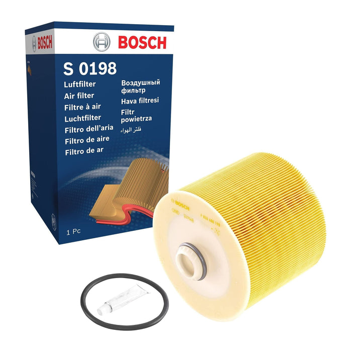 Genuine Bosch Car Air Filter S0198 fits Audi A6 - 2.4 - 04-08 F026400198