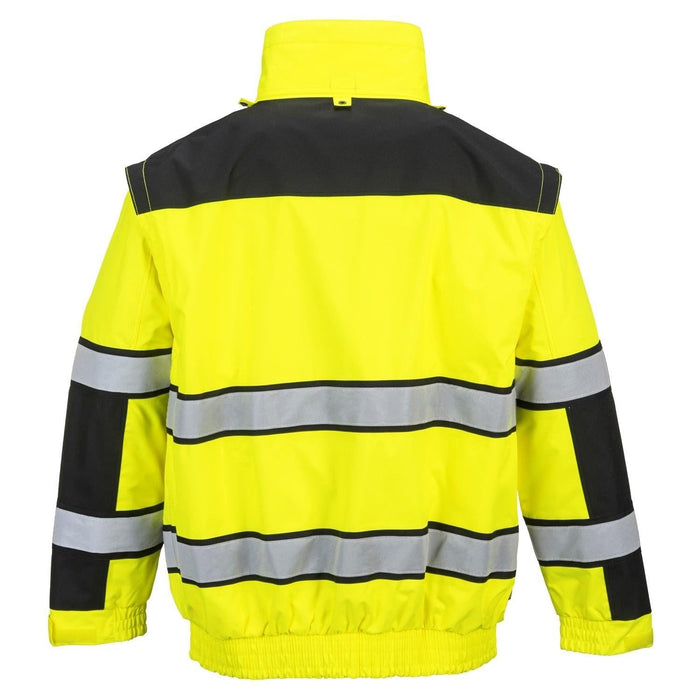 Portwest Hi-Vis Bomber Jacket - Yellow/Black - Medium Portwest  - Dynamic Drive