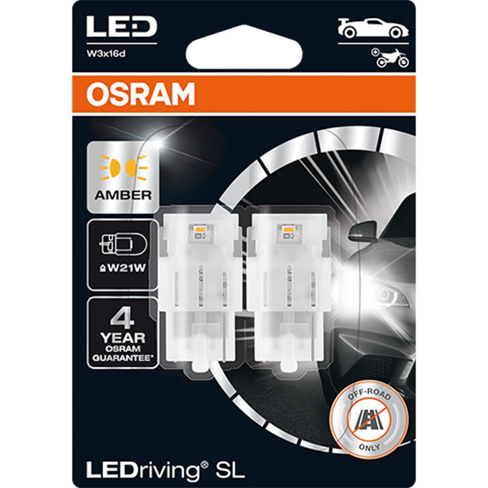 OSRAM LEDriving® SL, W21W, Amber, LED signal lamps, Off-road only, non ECE Osram  - Dynamic Drive