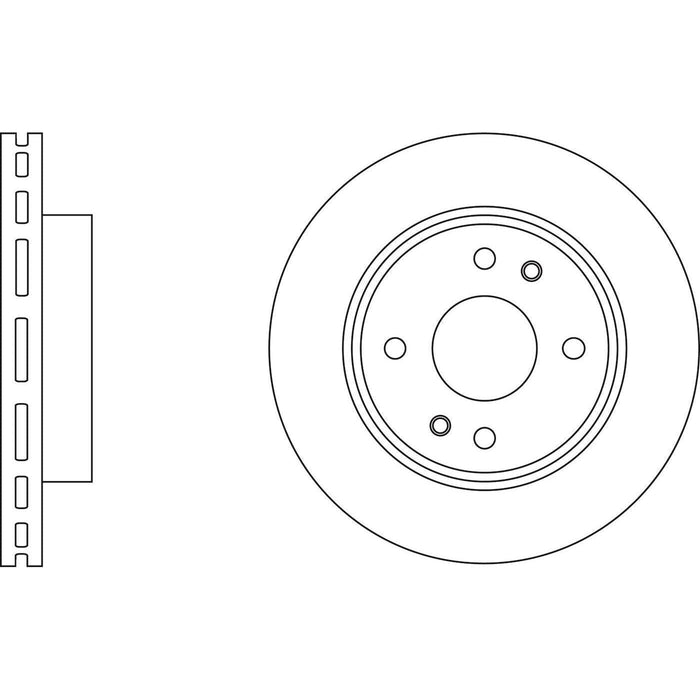 Apec Brake Disc Front Fits Citroen C-Zero Peugeot Ion