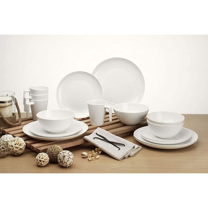 Flamefield Seramika Vanilla 16 Piece Camping Caravan Melamine Dinner Set SB01113 Flamefield  - Dynamic Drive