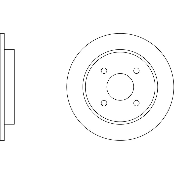 Genuine APEC Rear Brake Discs & Pads Set Solid for Ford Focus