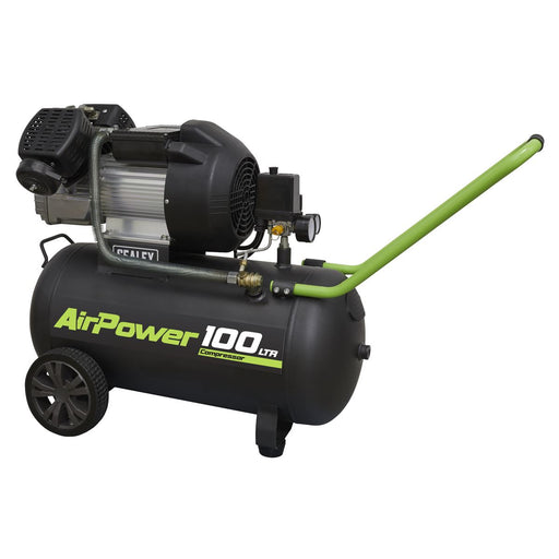 Sealey Air Compressor 100L V-Twin Direct Drive 3hp SAC10030VE Sealey  - Dynamic Drive