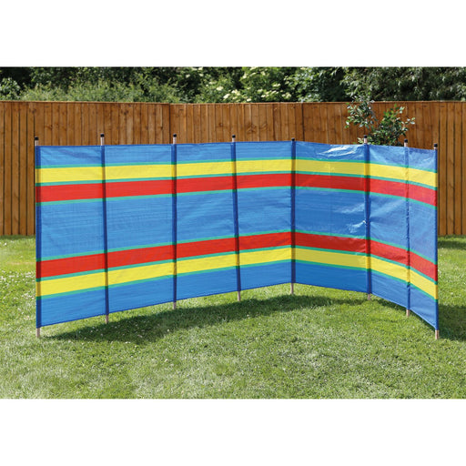 8 Pole Multicoloured Polythene Windbreak 1446 Quest  - Dynamic Drive