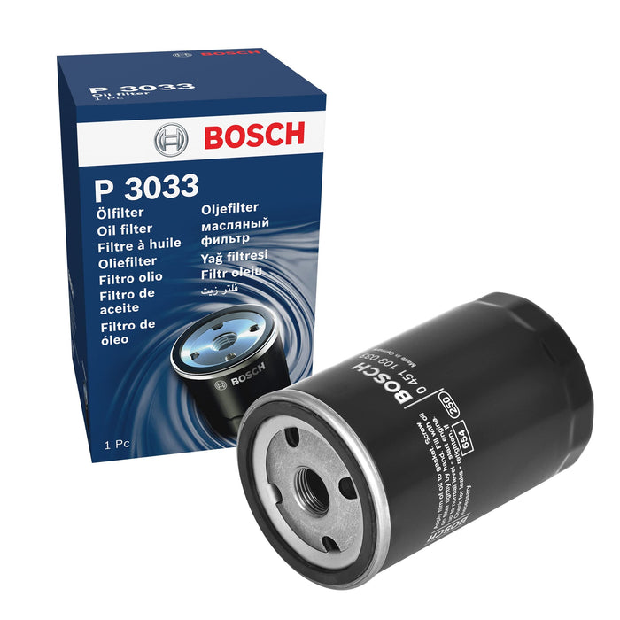 Genuine Bosch Car Oil Filter P3033 fits VW Golf - 1.8 - 84-89 0451103033