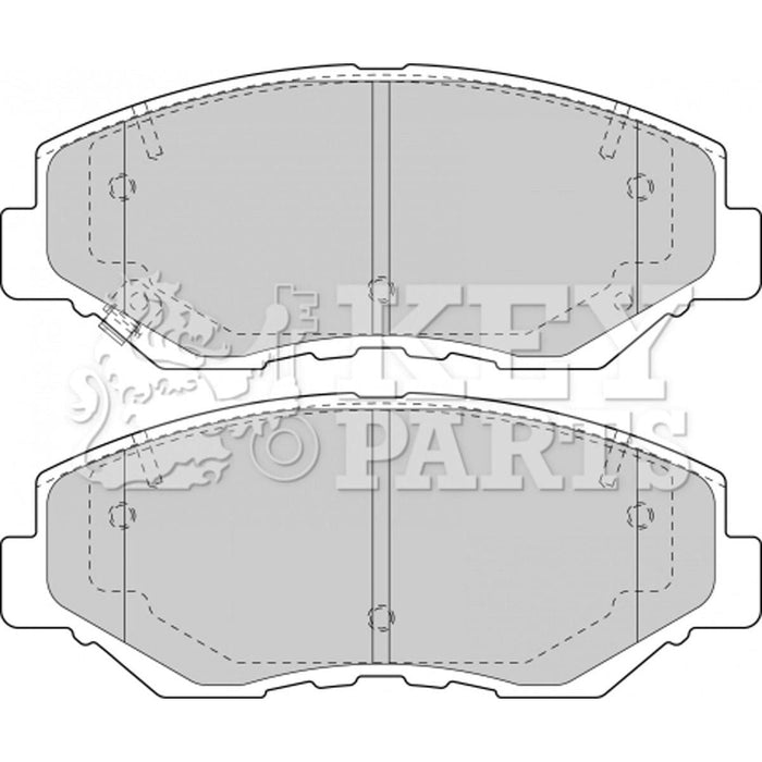 Genuine Key Parts KBP1860 Front Brake Pads-Includes Wear Indicators (Akebono)