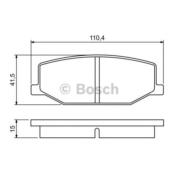 Genuine Bosch Brake Pad Set Bp505 fits Suzuki Jimny VVT - 1.3 - 00- 0986460935