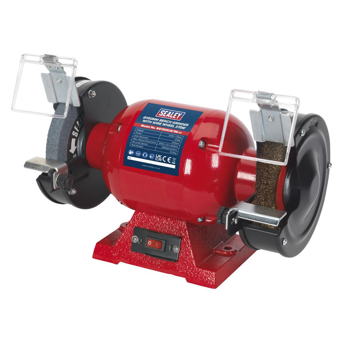 Sealey Bench Grinder150mm with Wire Wheel 370W/230V BG150XLW/98 Sealey  - Dynamic Drive