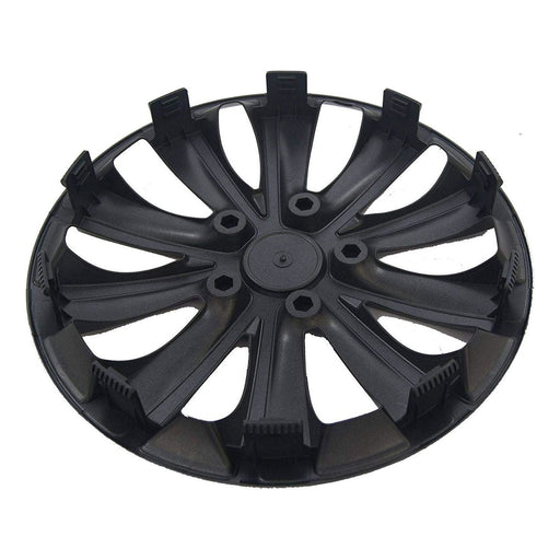 4 X 16" Black & Grey Stripe Multi-Spoke Wheel Trims Hub Caps Covers Protectors Versaco  - Dynamic Drive